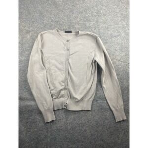 GoLite Size M Cardigan Button Front Sweater Gray Womens Minimalist Layering SEE